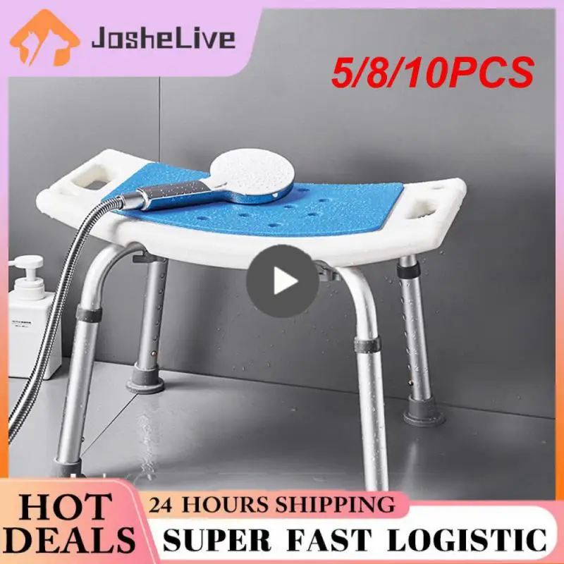 

5/8/10PCS Disabled Mat Foam Pad Bath Chair Folding Bath Chair Mat For Elderly Children Bathroom Portable Anti-slip Seat Cushion