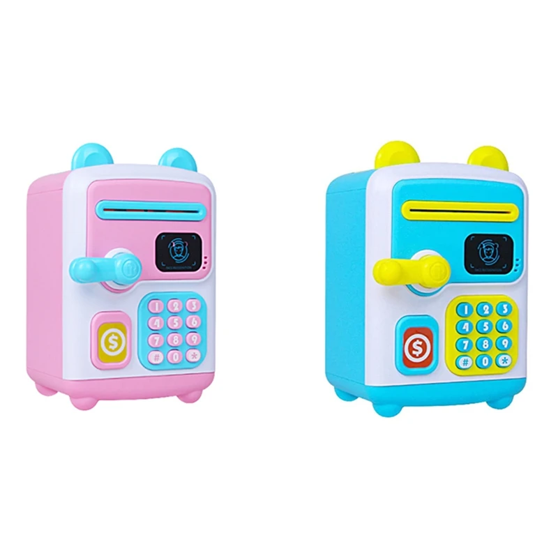 

Kids Simulated Face Recognition Automatic Electronic Piggy Bank ATM Password ATM Bank Safe Box Toys Gifts