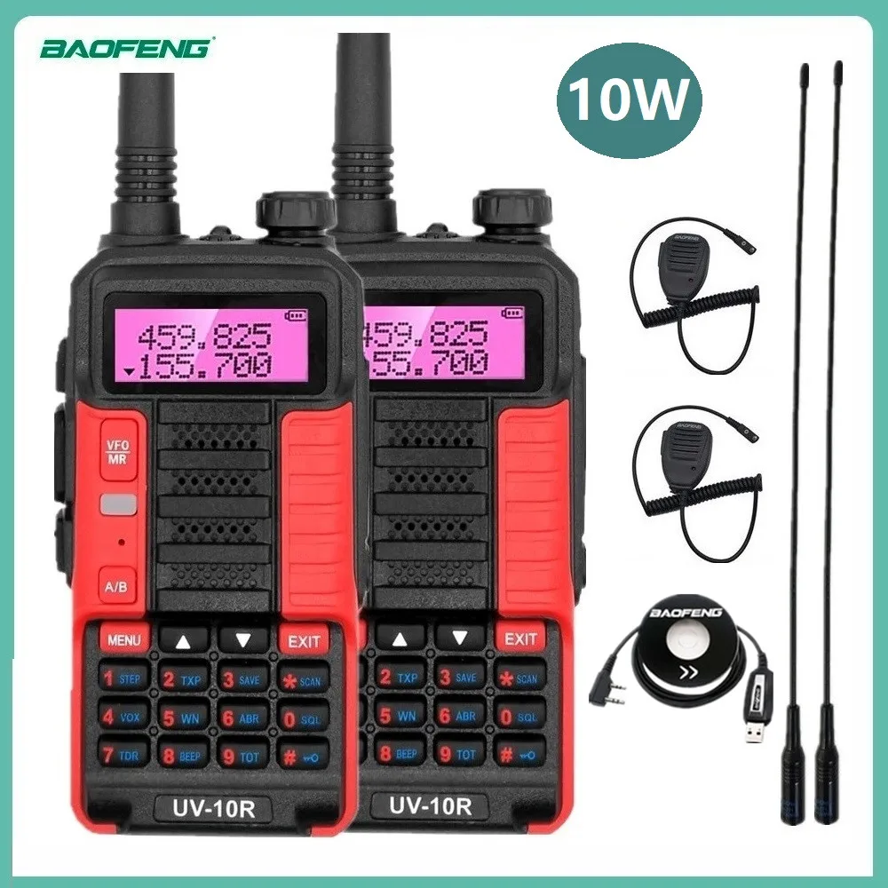 Baofeng 100% оригинальная рация 10 Вт VHF UHF Ham любительская радиостанция CB обновленная