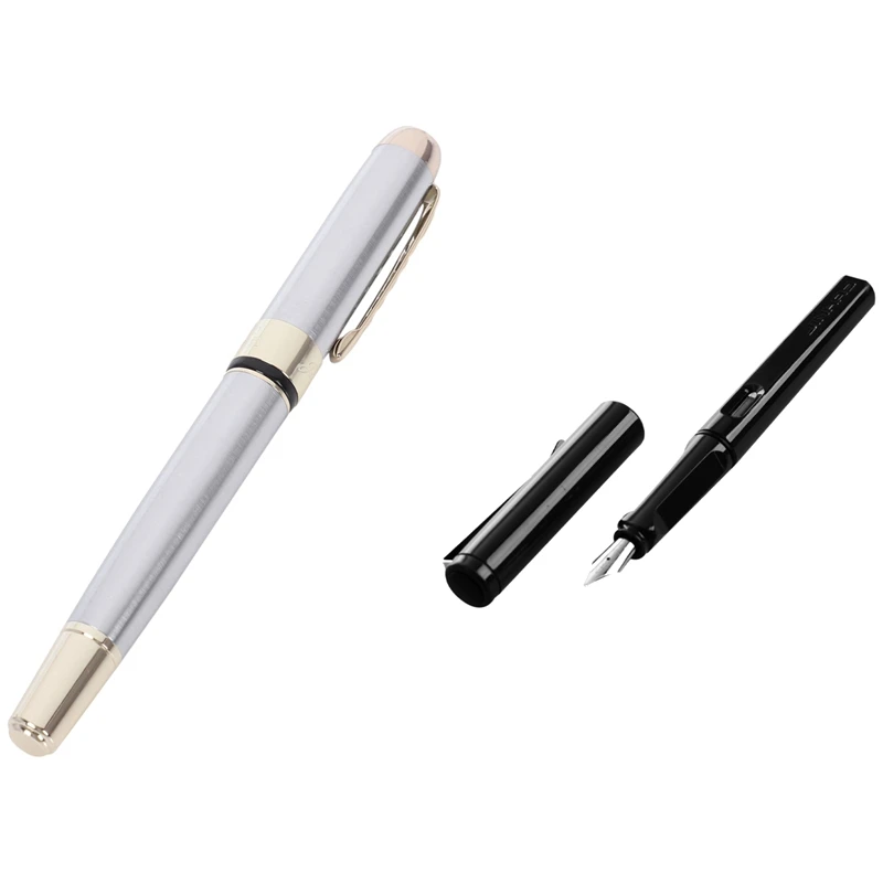

Перьевая ручка Jinhao, 2 шт., с перьевой ручкой, цвет белый, золотой и черный