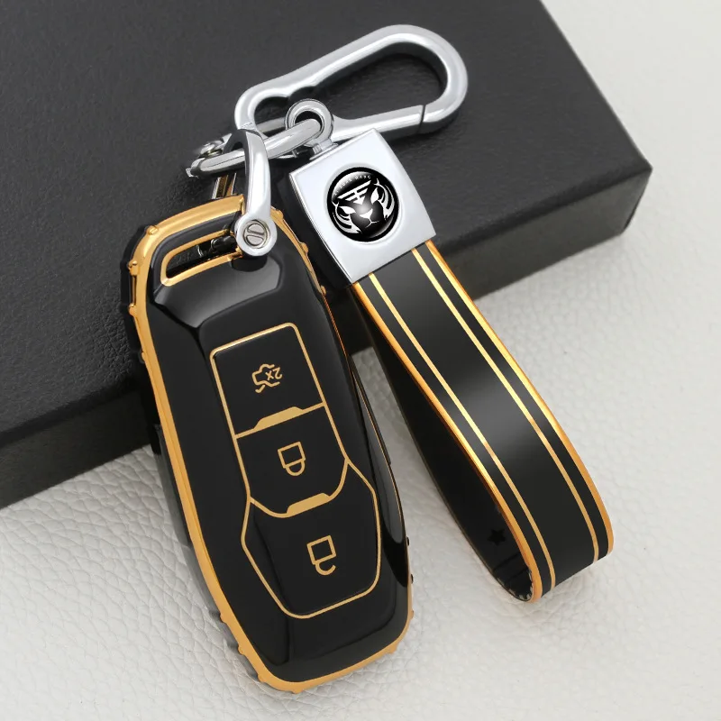

TPU Car Key Case For Ford Mondeo 3 4 5 MK3 MK4 MK5 Focus 3 4 Ranger S C Max Explorer Fiesta Keys Cover Fob Keychain Accessories