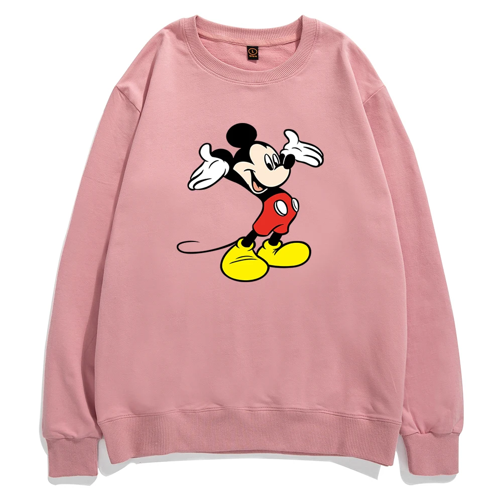 

Mickey Mouse Sweatshirts Autumn Cotton New Hoodie Sweatshirt Mens Kawaii Anime Cartoon Graphic Pullover Casual Hip Hop Clothes