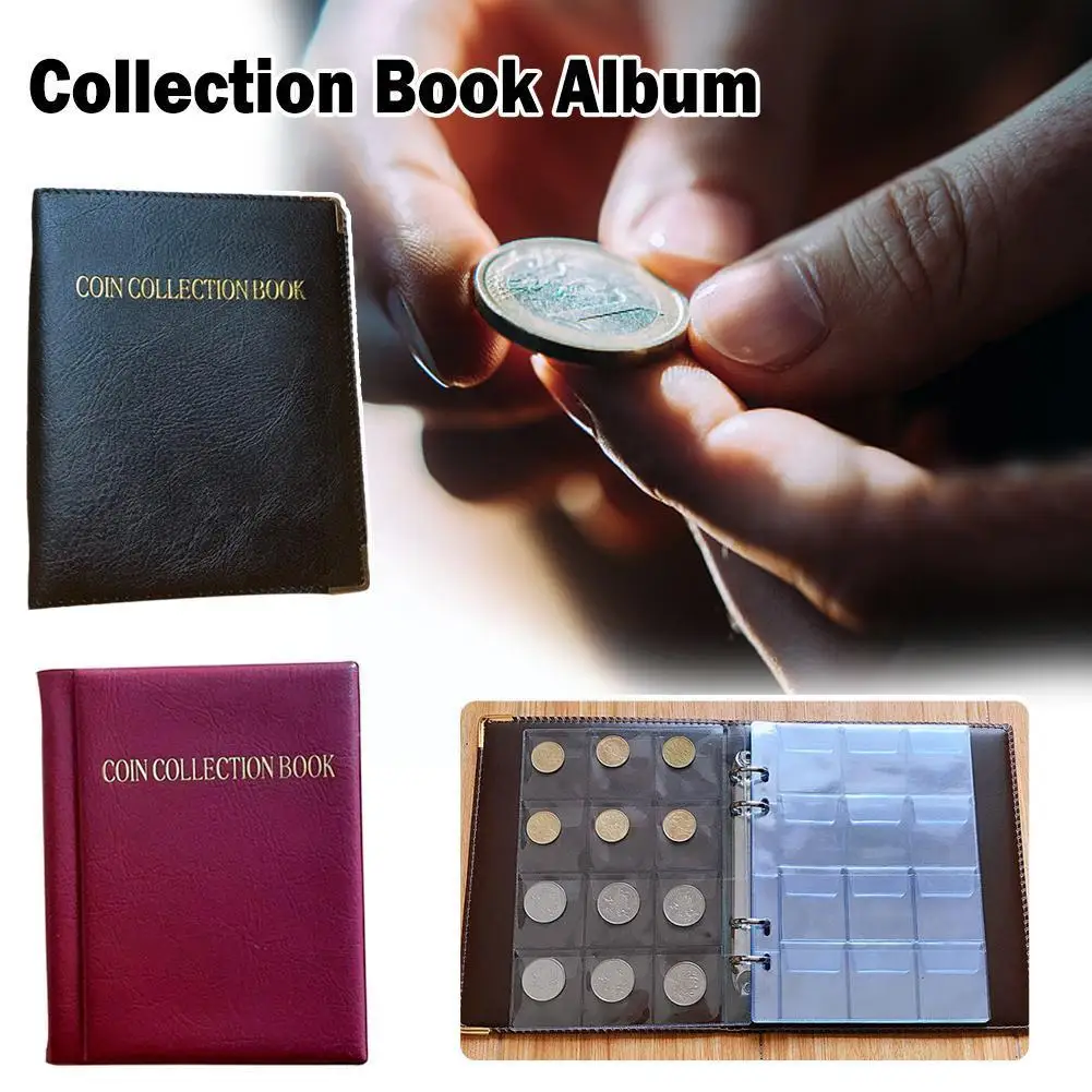 

4*4CM Transparent Coins Collection Album Book Coin Mini Collecting Albums Holder Organizer Money Coin Storage Bag Penny I2C0