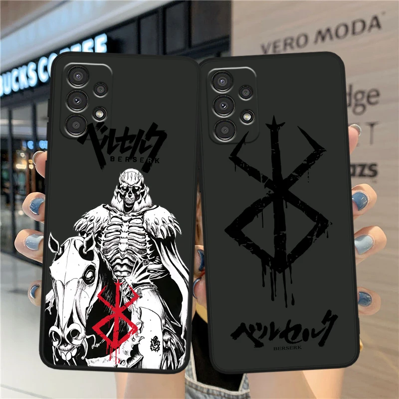 Крутой силиконовый черный чехол Berserk Comics для Samsung A90 A80 A70S A60 A50S A40 A30S A20E A20S A10S