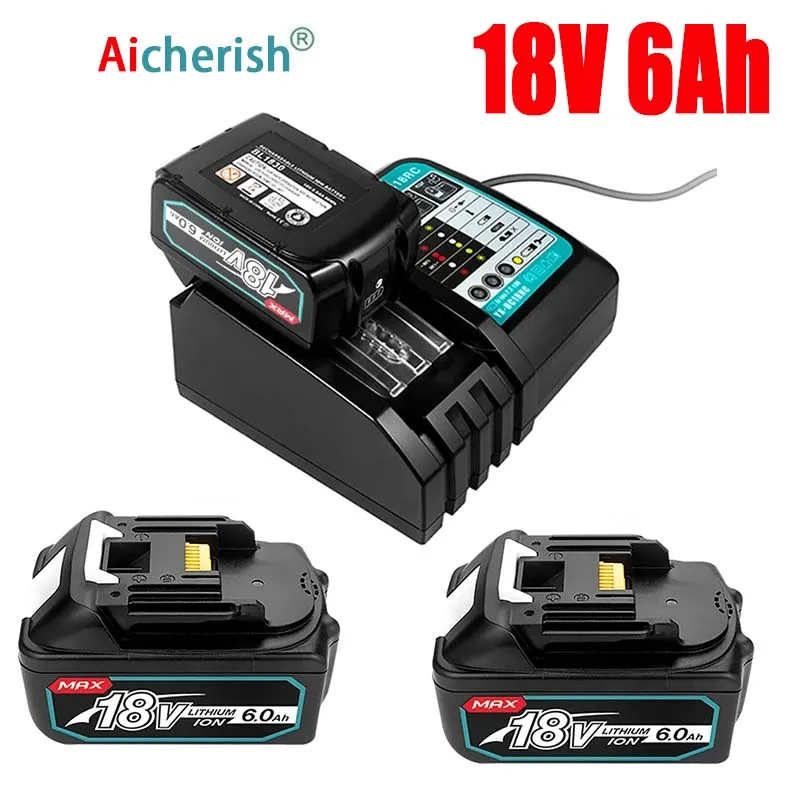 

100% Original Makita 18V 6000mAh Rechargeable Power Tools Battery with LED Li-ion Replacement LXT BL1860B BL1860 BL1850 BL 1830