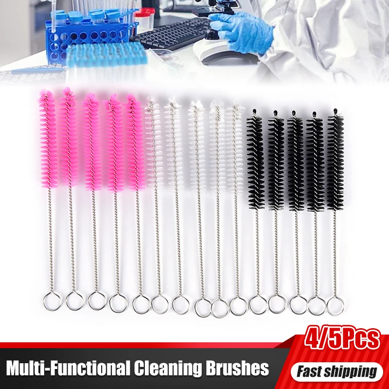 

4/5Pcs/set Multi-Functional Lab Chemistry Test Tube Bottle Cleaning Brushes Cleaner Laboratory Tools Supplies