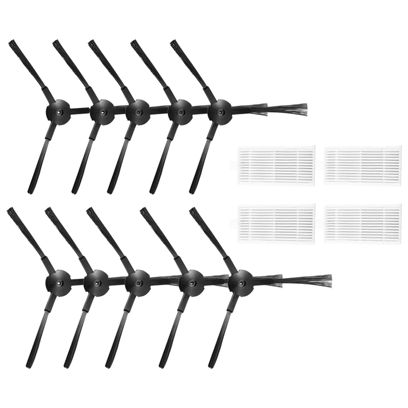 Запчасти для робота-пылесоса Ariete Briciola 2711 2712 2713 2717 10 шт. боковая щетка и 4 фильтра