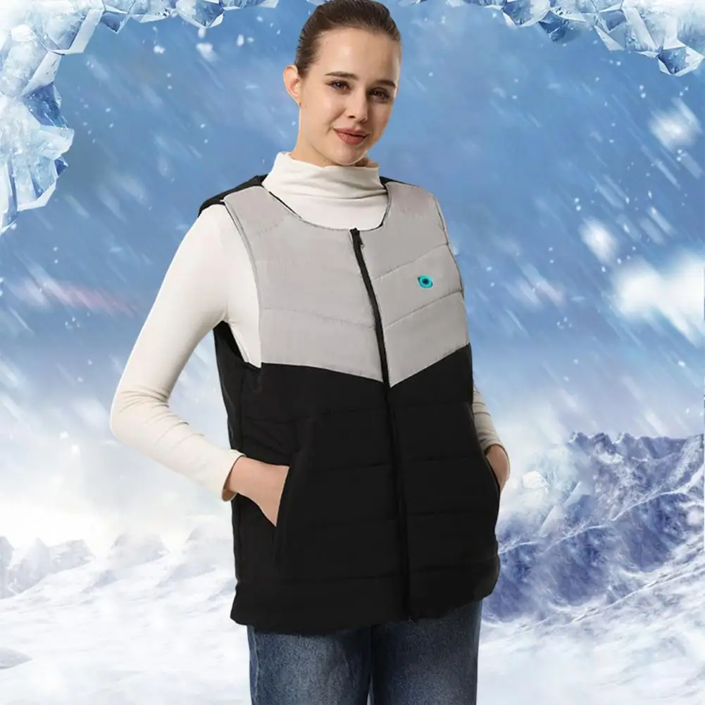 

Winter Fishing Waistcoat Quick Heat Heated Vest Windproof Smooth Zipper Vest