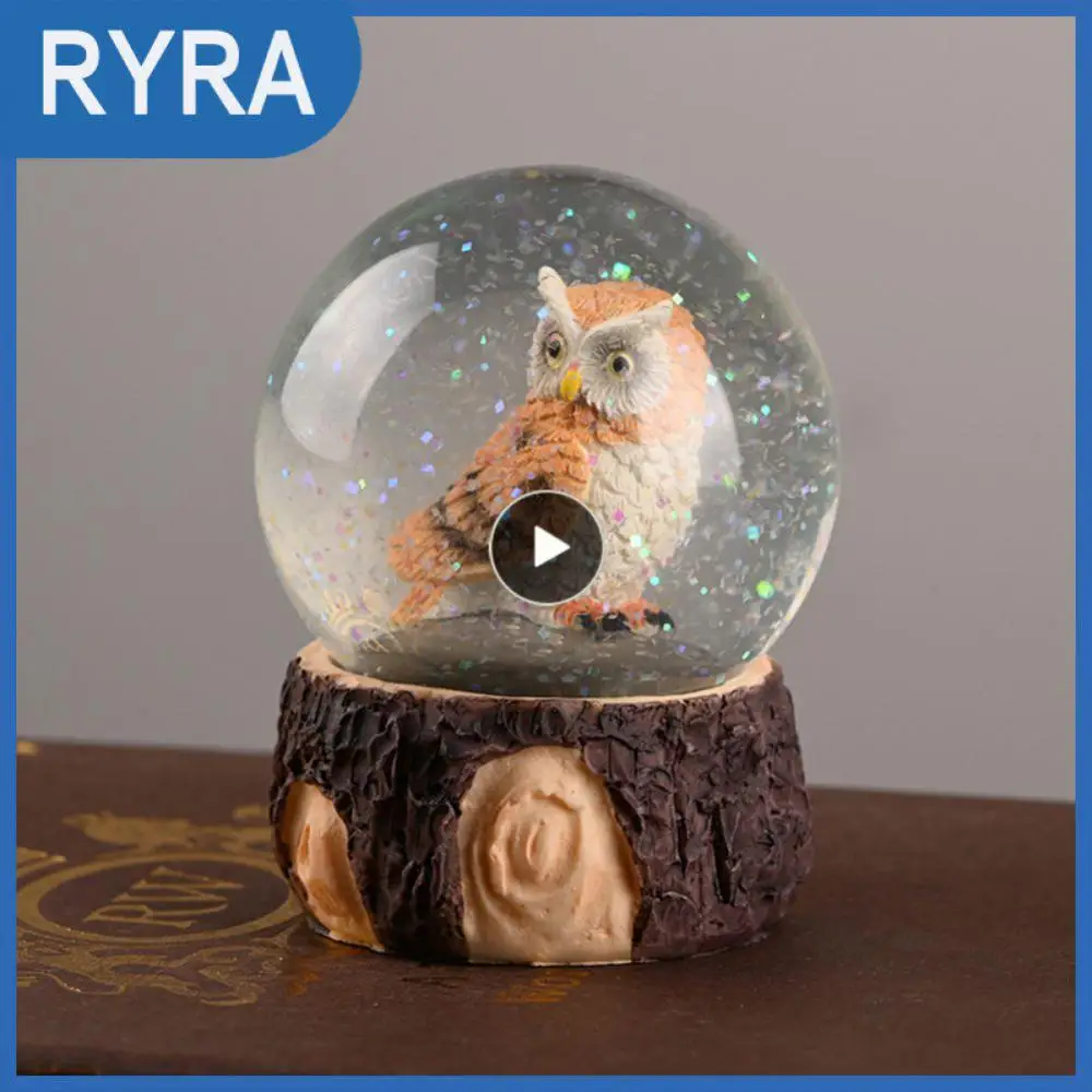 

Owl Desktop Decorations Transparent Crystal Ball Durable Holiday Gifts Ornaments Bola De Cristal Hand Engraving