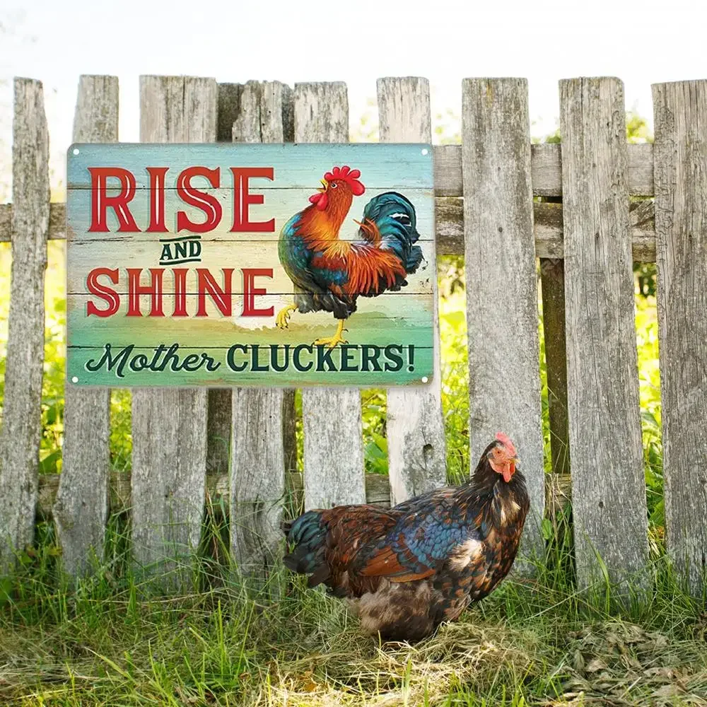 Винтажная Металлическая Табличка - Декор Фермерского Дома С Милыми Курицами