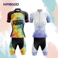 hirbgod new summer cycling jersey sets with reflective strips short sleeve sweatshirt womens customizable outdoor team suits