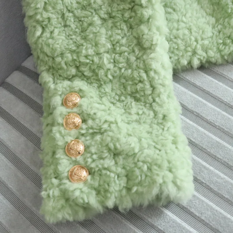 Elegant Round Neck Short Wool Coat 2022 Autumn and Winter New Sweet Women's All-Match Long Sleeve Suit Jackets for Women Street