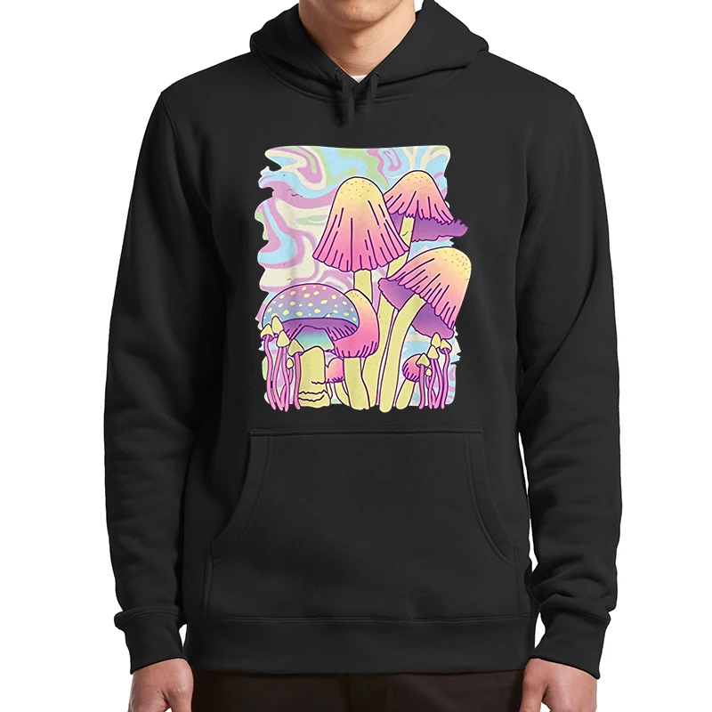

Vintage Mushroom Hoodies Cute Cartoon Harajuku Anime Men Women Clothing Casual Unisex O-neck Pullovers