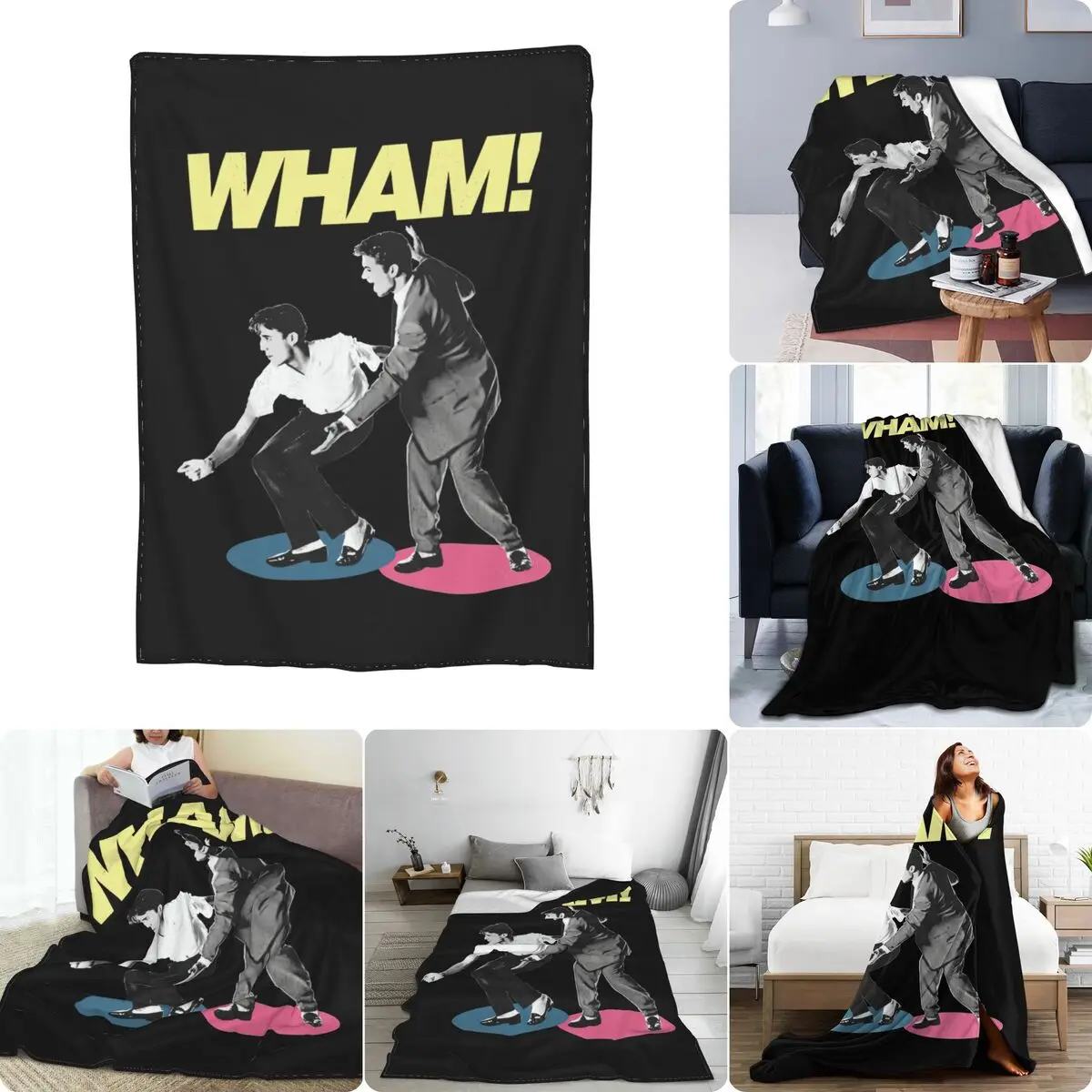 Ультрамягкое Флисовое одеяло из микрофибры Wham George Michael Jitterbug Dance Pop Music Ridgeley Tour Merch -
