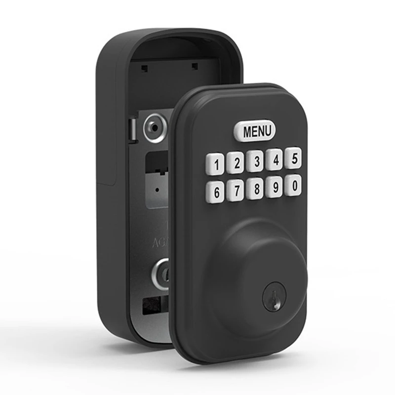 

Keyless Entry Door Lock With Handle - Electronic Keypad Deadbolt With Door Knob - Deadbolt Smart Lock
