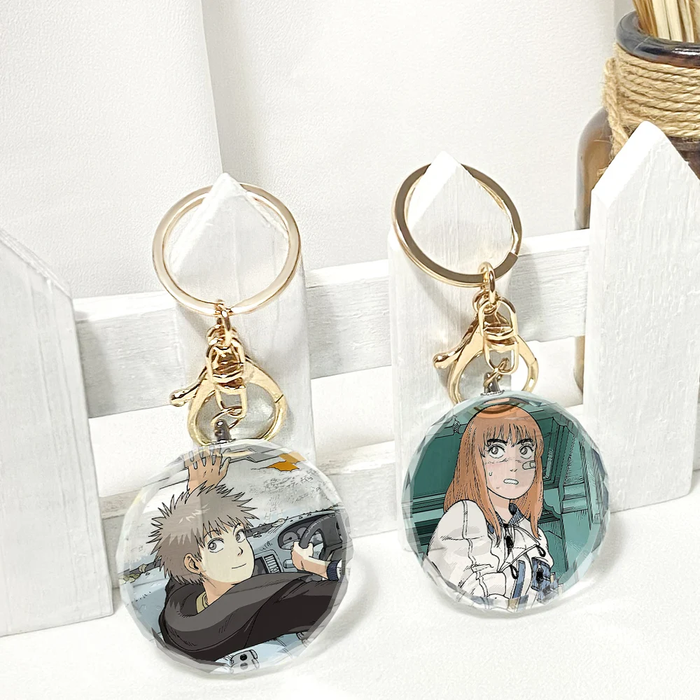 

Anime Tengoku Daimakyo Transparent Crystal Keychain Cosplay Acrylic Figure Keyring Kids Toy 4305