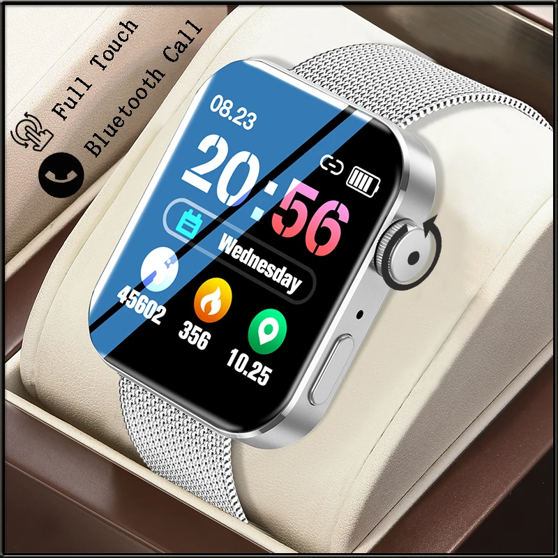 

1.72 Inch Smart Watch Music Control Men Women Rotary Button Waterproof Ladies Smartwatch Bluetooth Call For Apple Xiaomi Watches