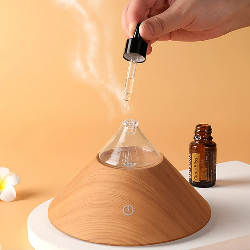 Anion Aroma Diffuser For Home Room Fragrance Smell Distributor Essential Oil Waterless Wood Base Ultrasonic Diffuser