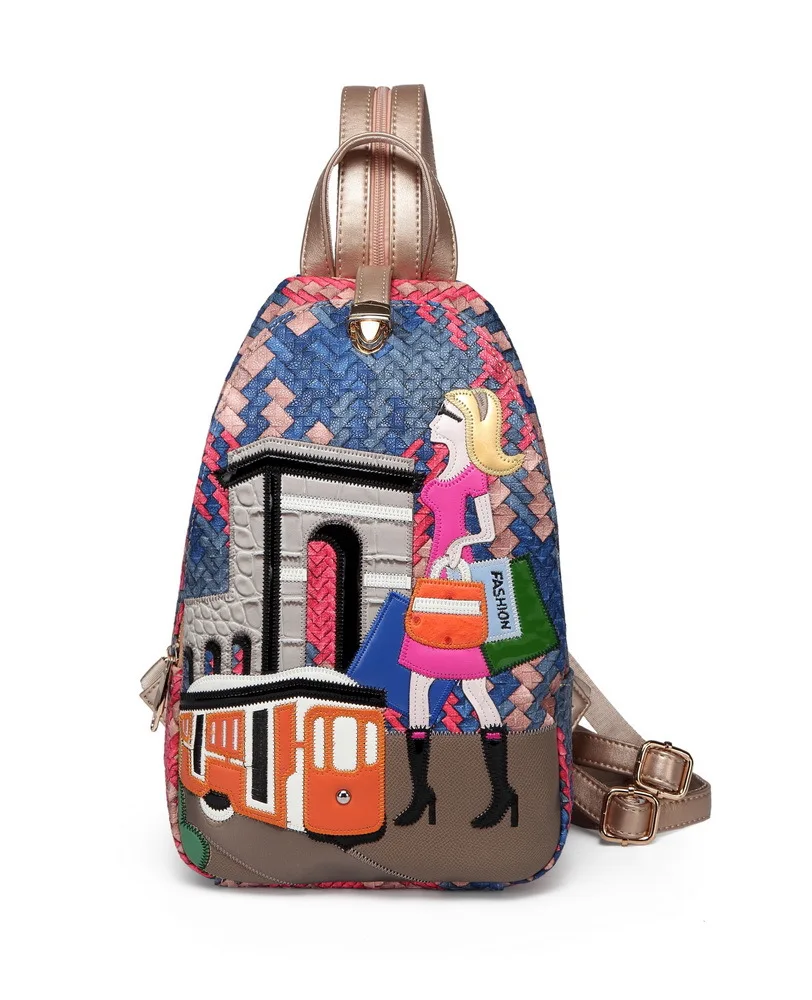 

2022 New Women Trendy Fashion Multifunctional Embroidered Romantic Backpack