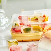food grade square shape ice cube mold fruit ice cube maker 6 lattice ice tray bar kitchen accessories silicone 11 3x7 5x3 6cm