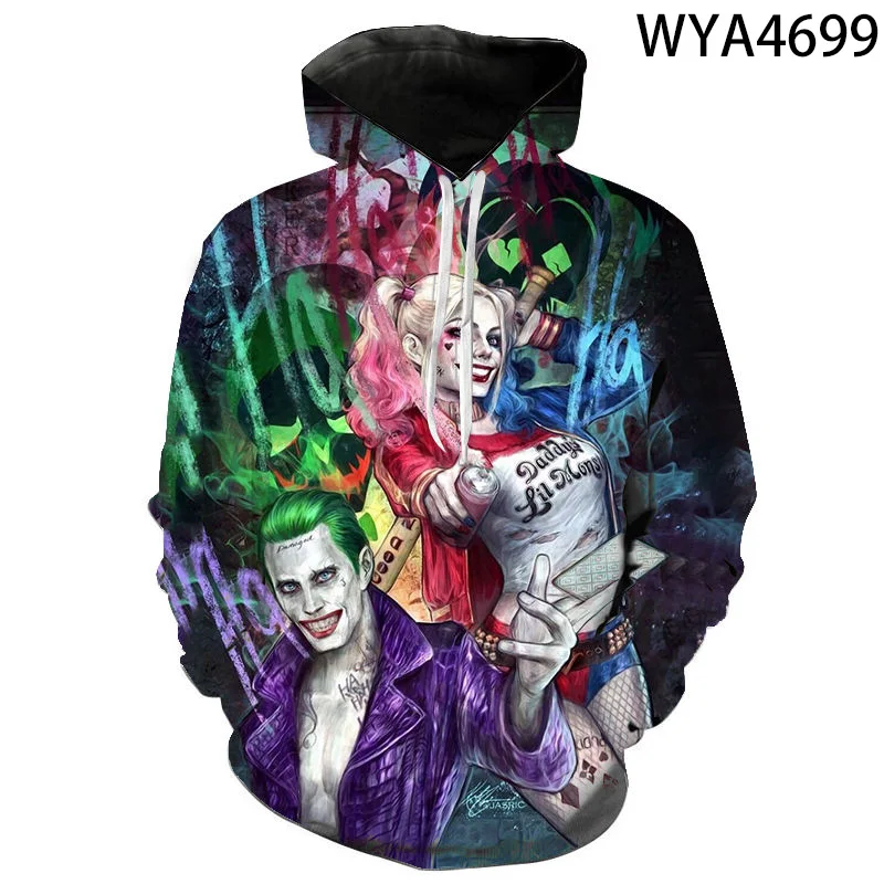 

New 3D Print Hoodies Joker Movie Men Women Children Fashion Sweatshirts Boy Girl Kids Pullover Long Sleeve Streetwear Tops