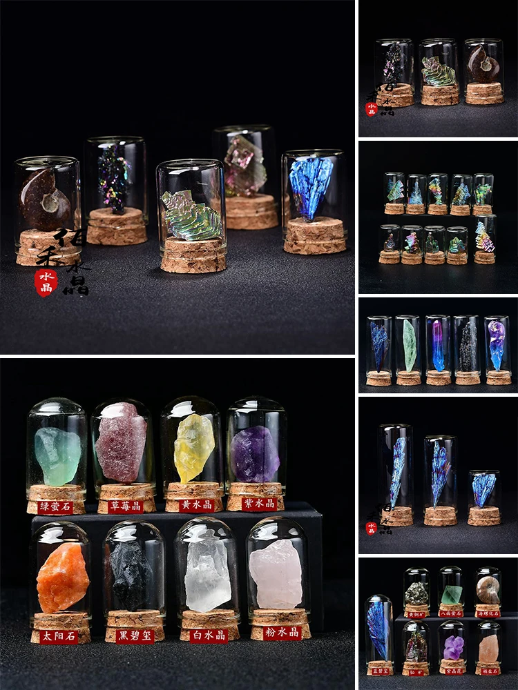 

Natural crystal ore specimen decoration mineral crystal collection colorful gems children's popular science teaching gift