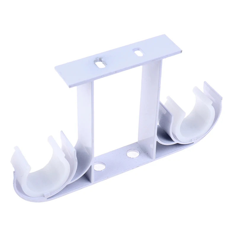 1Pcs Double Curtain Rod Brackets Window Hardware Holder Home Decor Side Top Mounted Easy To Install Dropshipping