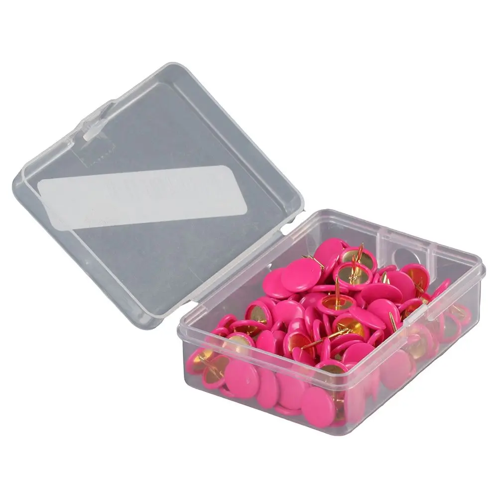 

Round Head Push Pins Rose Red Thumb Tacks 100PCS for Cork Board Bulletin Boards
