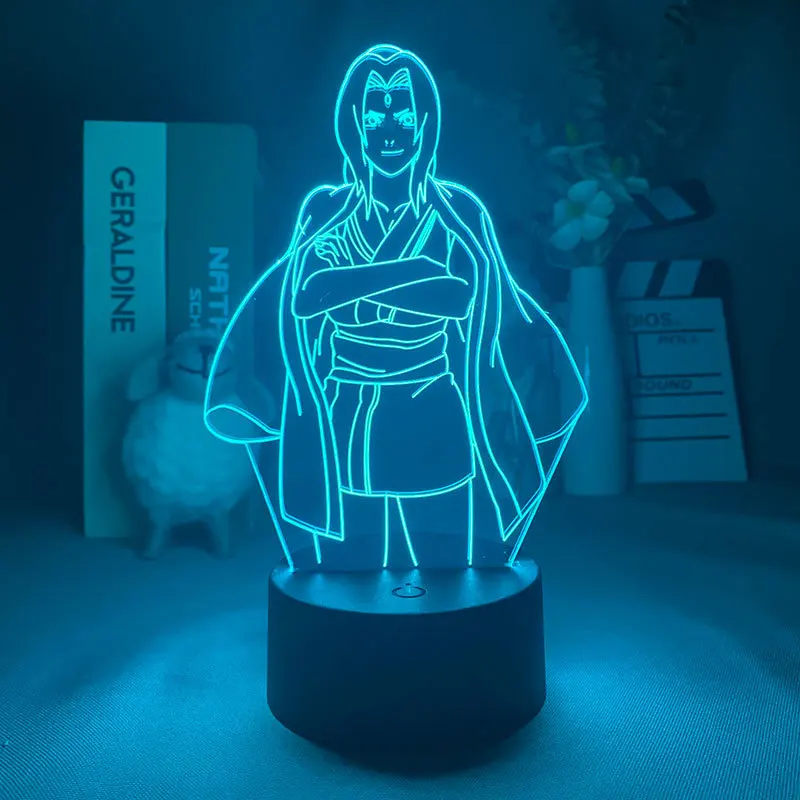

Tsunade 3d led lamp for bedroom manga night lights anime action figure decoration children room decor valentines day gift