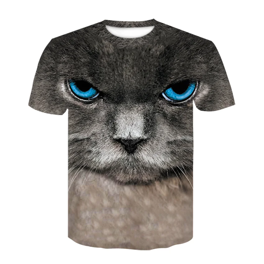 

Short-sleeved shirt men and women 3d printing pet cat cat T-shirt men and women summer top casual simple style T-shirt