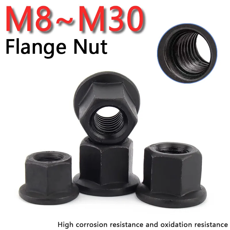

Фланцевые гайки из углеродистой стали M8-M30