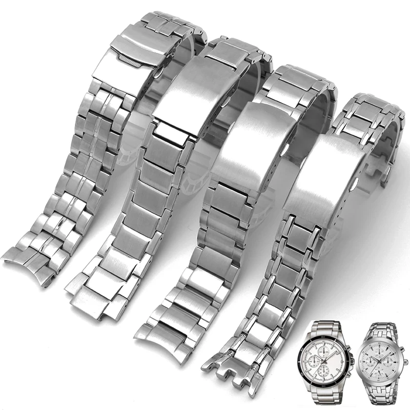 

Appropriative Interface Suitable fFor CASIO Watchband EF-312 EFR-300 526 501 Metal Stainless Steel Wristband Accessories Man