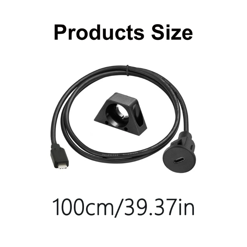 USB2.0 Тип C папа-мама Удлинительный кабель для автомобильных приборных панелей