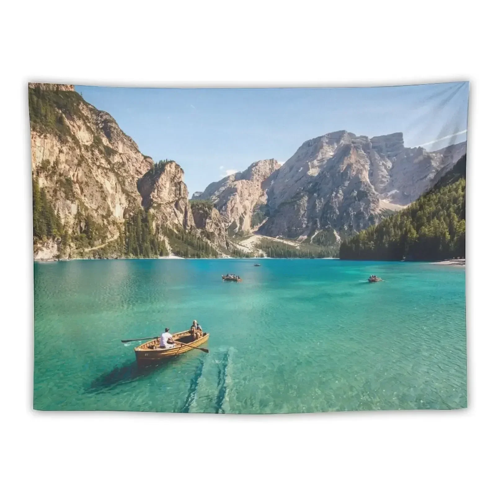 Live the Adventure - Lago Di Braies XIX Гобелен на заказ Эстетическое украшение комнаты Домашний и