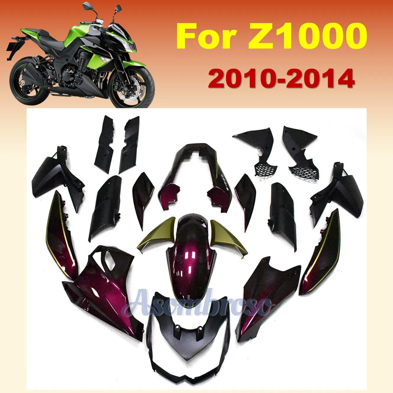 Полный комплект обтекателей для Z1000 2010 2011 2012 2013 2014 уличные детали мотоцикла