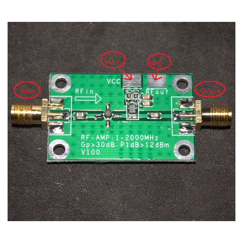 Выходная мощность: P1db 13 дБм RF высокочастотный широкополосный усилитель сигнала