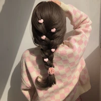 super fairy pink camellia hairpin love duckbill clip sweet girl headdress bangs clip hairpin hair clips hair accessories