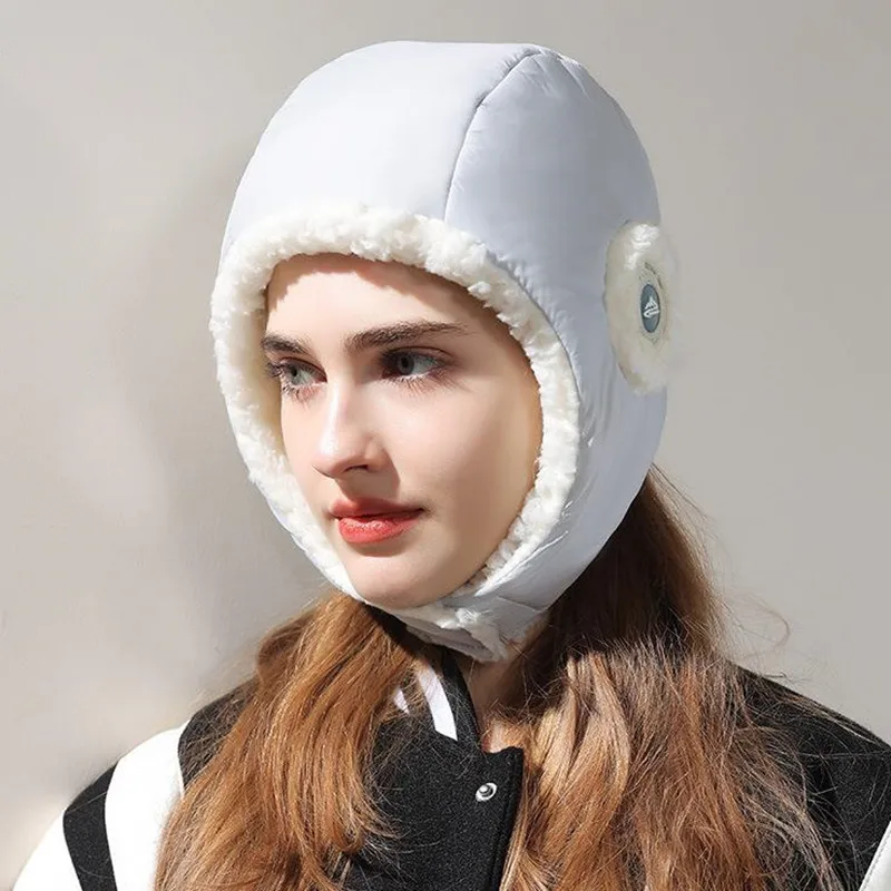 

Women's hat Winter plush warm outdoor ski windproof waterproof ear protection riding Lei Feng hat