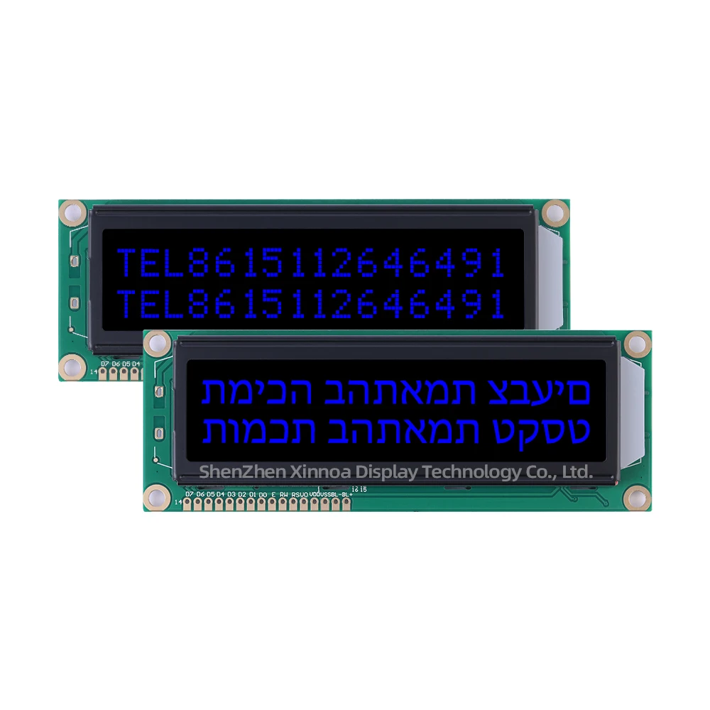 Многоязычный модуль большой 1602B иврит дисплея BTN черная пленка фиолетовые буквы