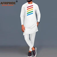 2022 dashiki men tracksuit 2 piece african shirts and ankara pants suits plus size casual outwear african clothes wear a2216062