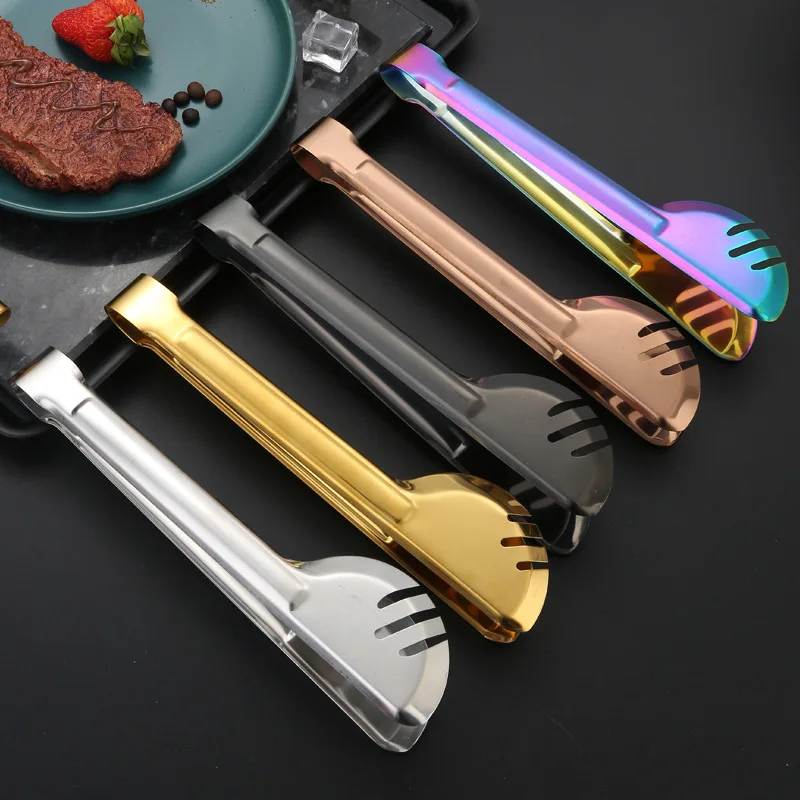 

Hollow Stainless Steel Outdoor BBQ Tongs Novel Kitchen Food Clips Non Stick Salad Beef Buffet Clamp Home Cooking Utensils