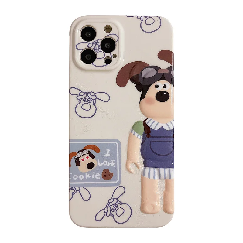

Glossy Painted Cartoon Anti-Drop Phone Case For Iphone 13 12 14 11 Pro Max X Xr Xs Max Plus Lens Full Wrap Protective Cover