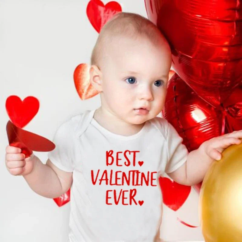 

Комбинезон для новорожденных, с коротким рукавом, на День святого Валентина