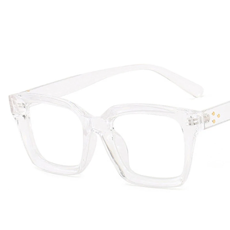 Прозрачные компьютерные очки для мужчин и женщин трендовые Большие Квадратные