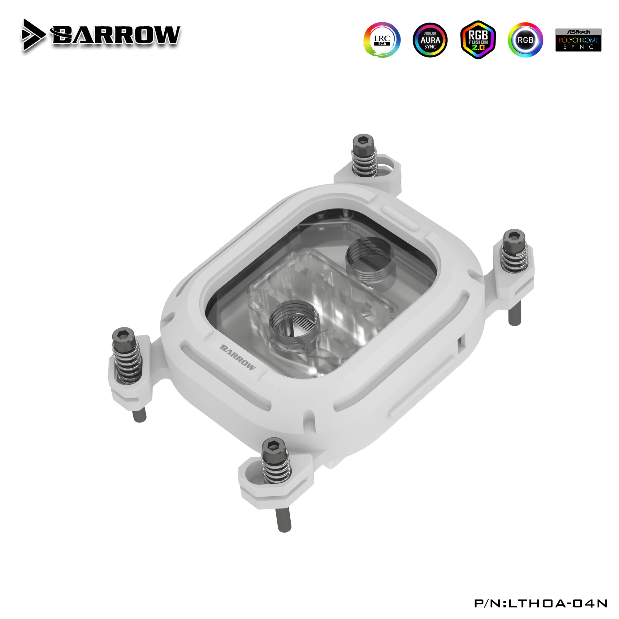 Фото Водяной охлаждающий блок BARROW для процессоров AMD платформ AM5, AM4, AM3+, FM2, с разъемом G1/4