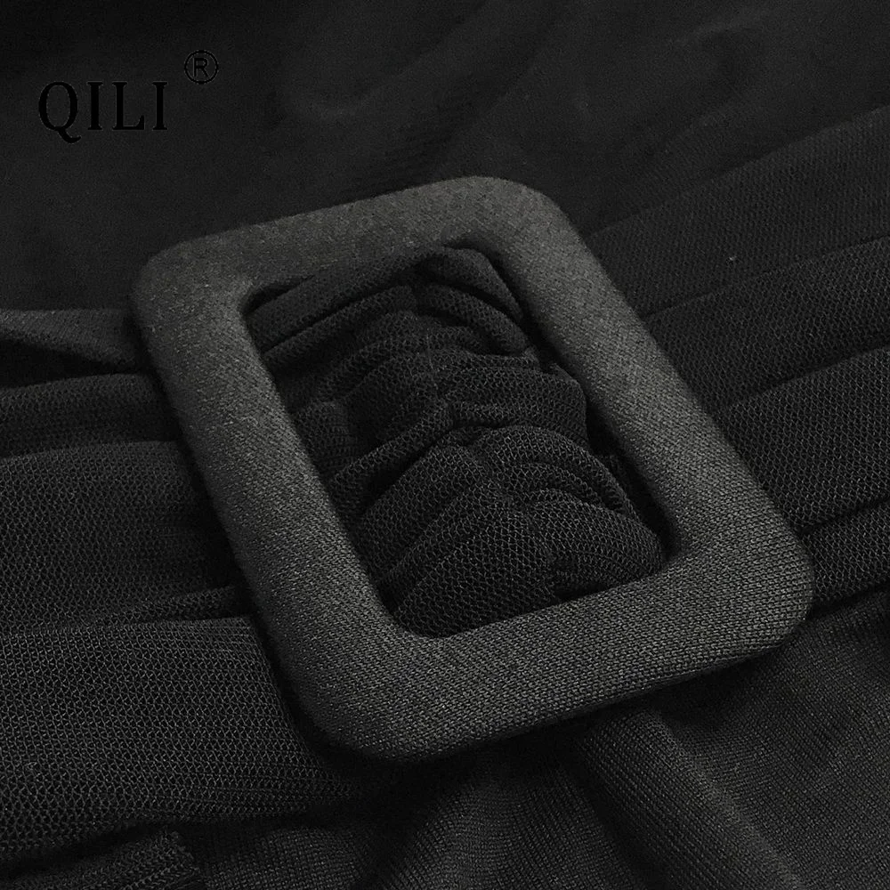 QILI One Shoulder Womens Fake Two Piece Jumpsuits Fashion Casual Outing Clothes Travel Jumpsuit Elagant Lady Party Wear