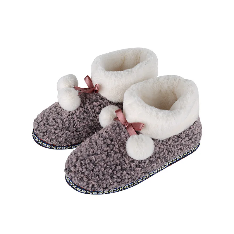 Women's Boots Slippers Home Plush Slipper Female Winter Warm Slippers Women Furry Shoes Chindren Boots Indoor Non-slip Footwear