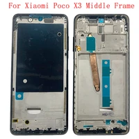 middle frame lcd bezel plate chassis housing for xiaomi poco x3 x3 pro phone metal middle frame repair parts