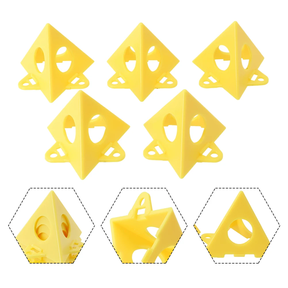 

High-quality Footrests 5pcs Pyramid Stands Set Brushing Tap For Easy Storage Pads Feet Support Wooden Boards Orange