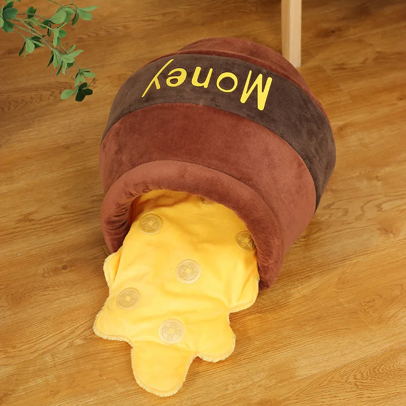 Домик для кошек милый мультяшный теплый домик домашних животных мягкий удобный